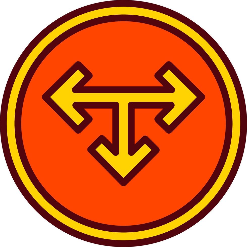 T Junction Vector Icon