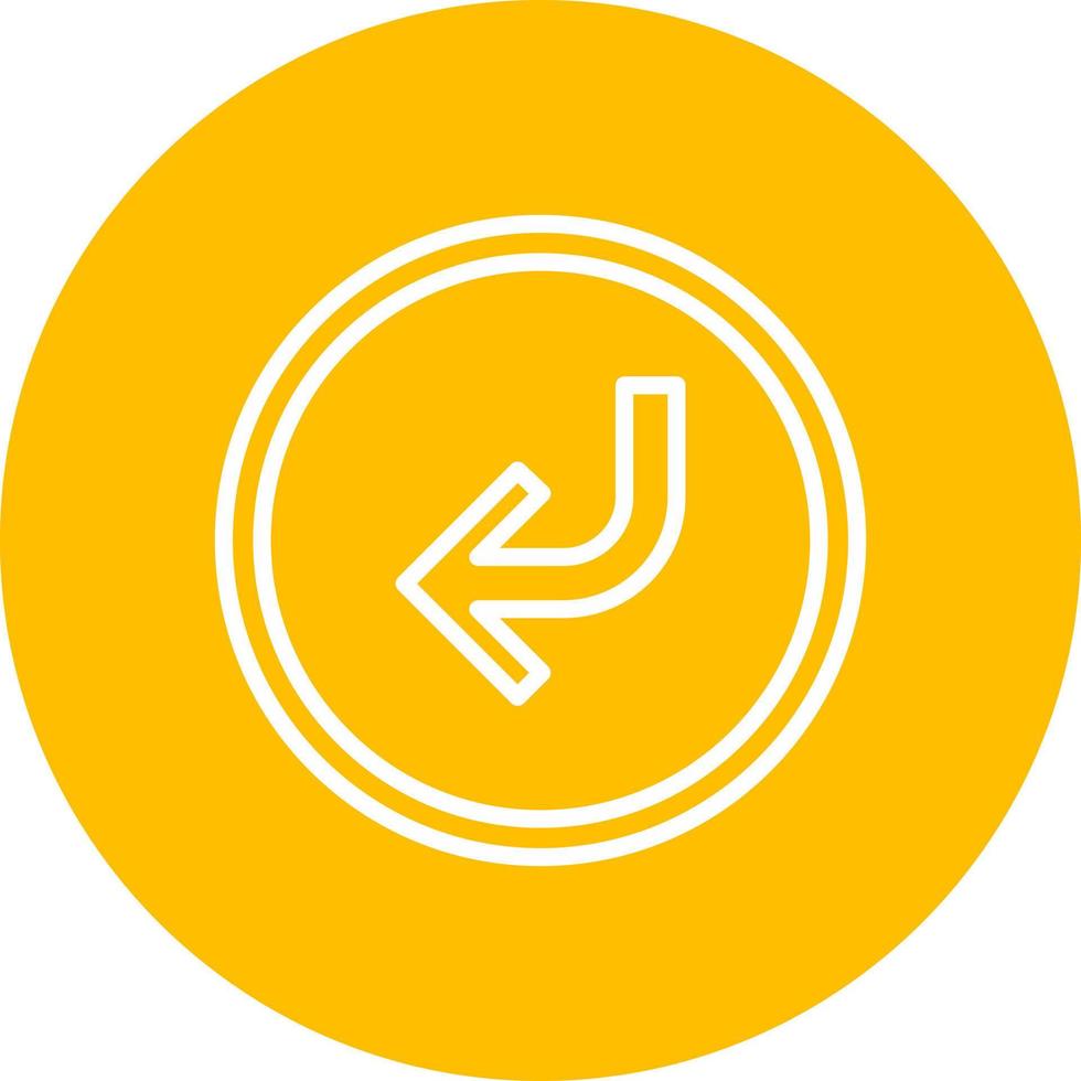 Turn Left Arrow Vector Icon