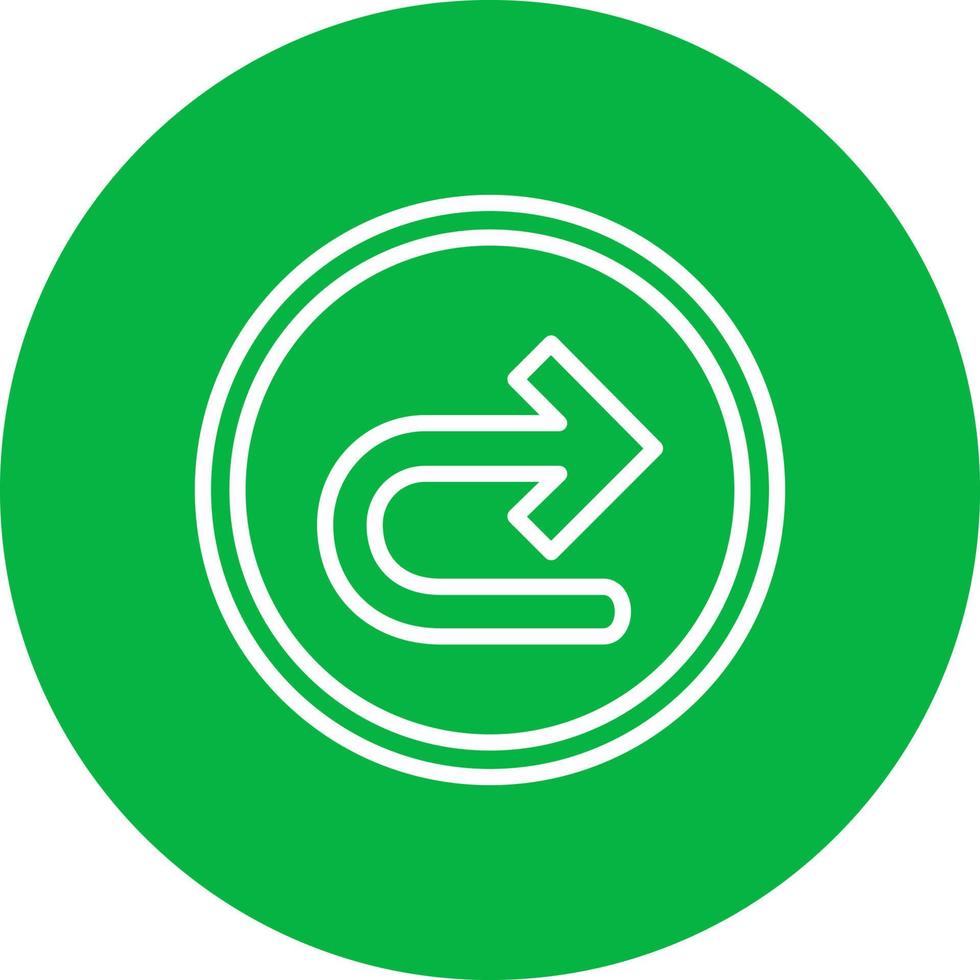 Turn Right Arrow Vector Icon