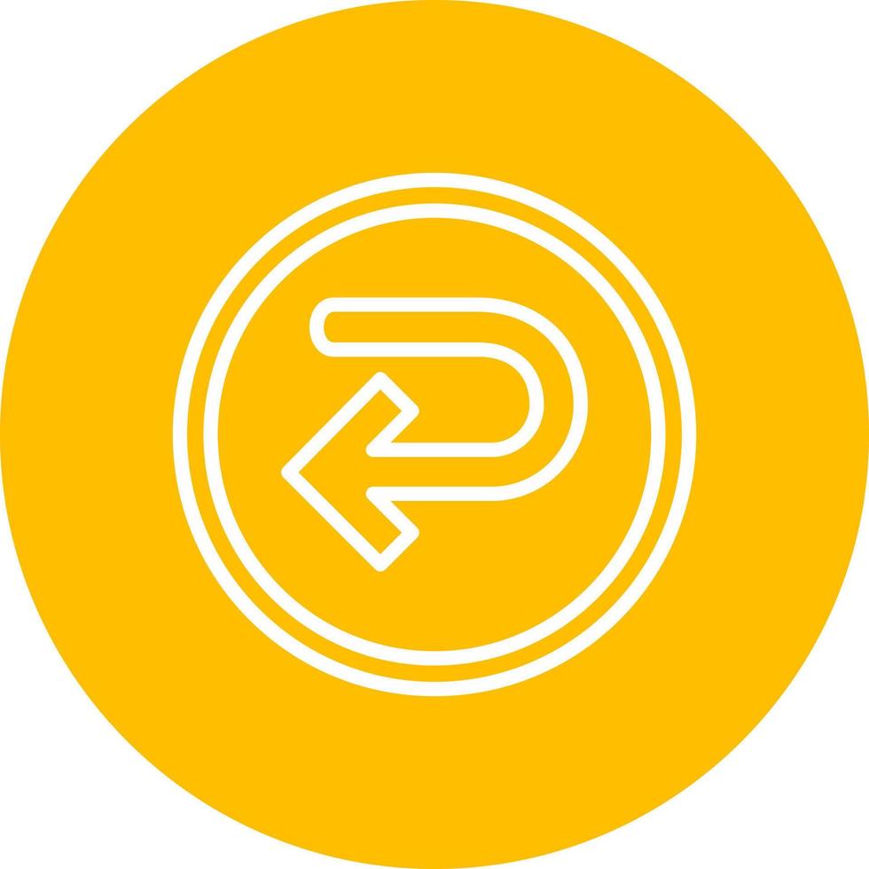 Turn Left Arrow Vector Icon