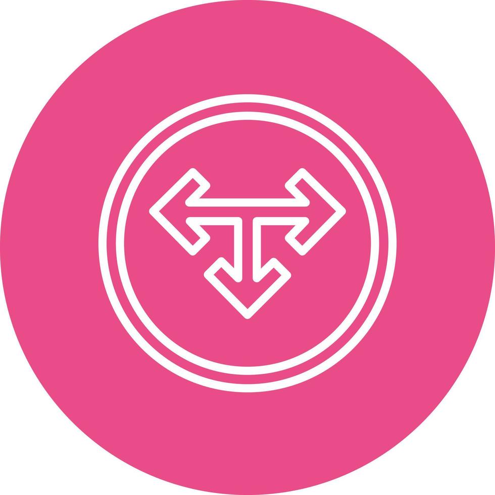 T Junction Vector Icon