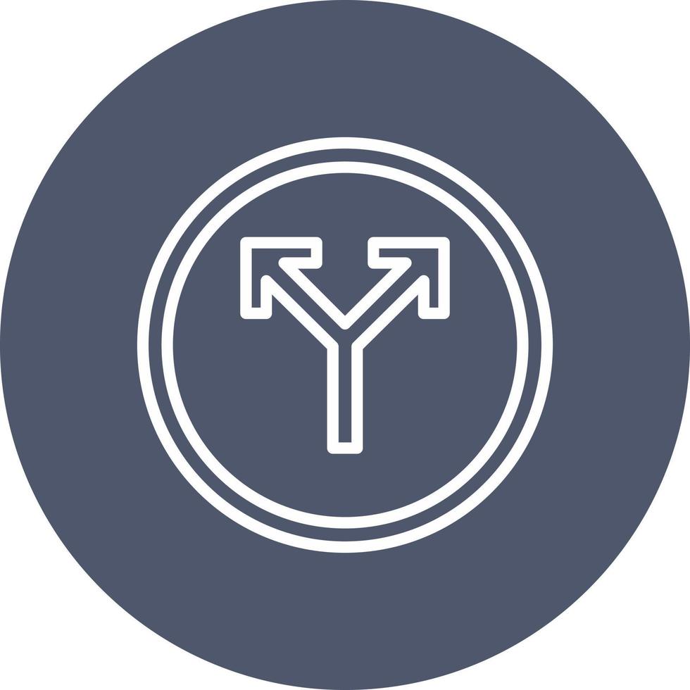 Road Intersection Arrow Vector Icon