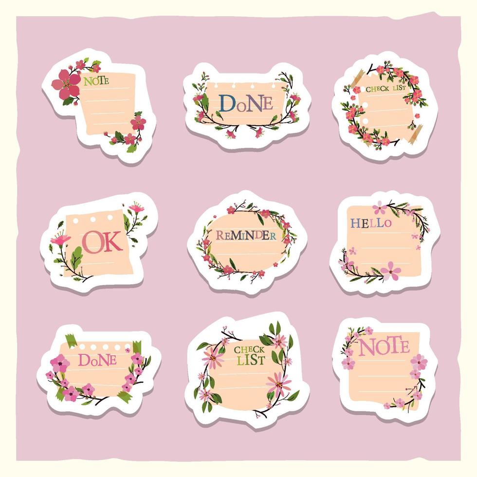 Peach Blossom Journal Sticker vector