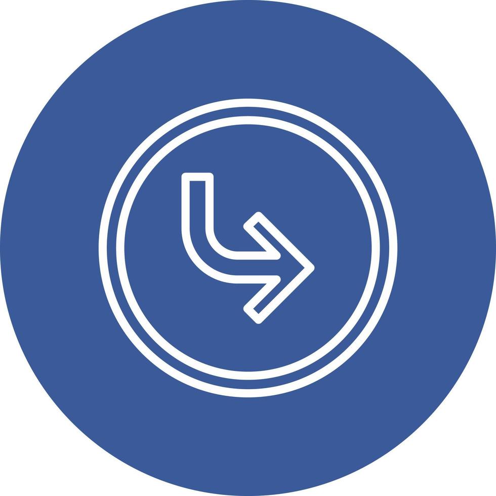 Turn Right Arrow Vector Icon