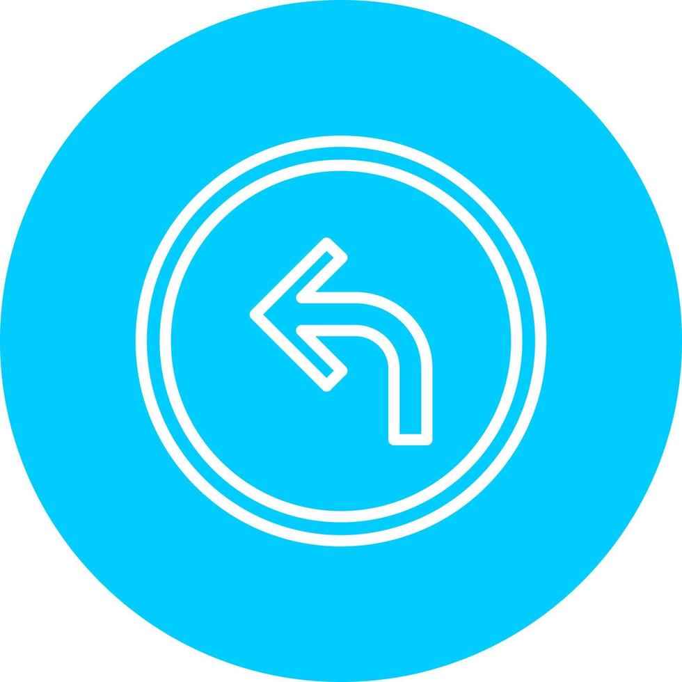 Turn Left Arrow Vector Icon