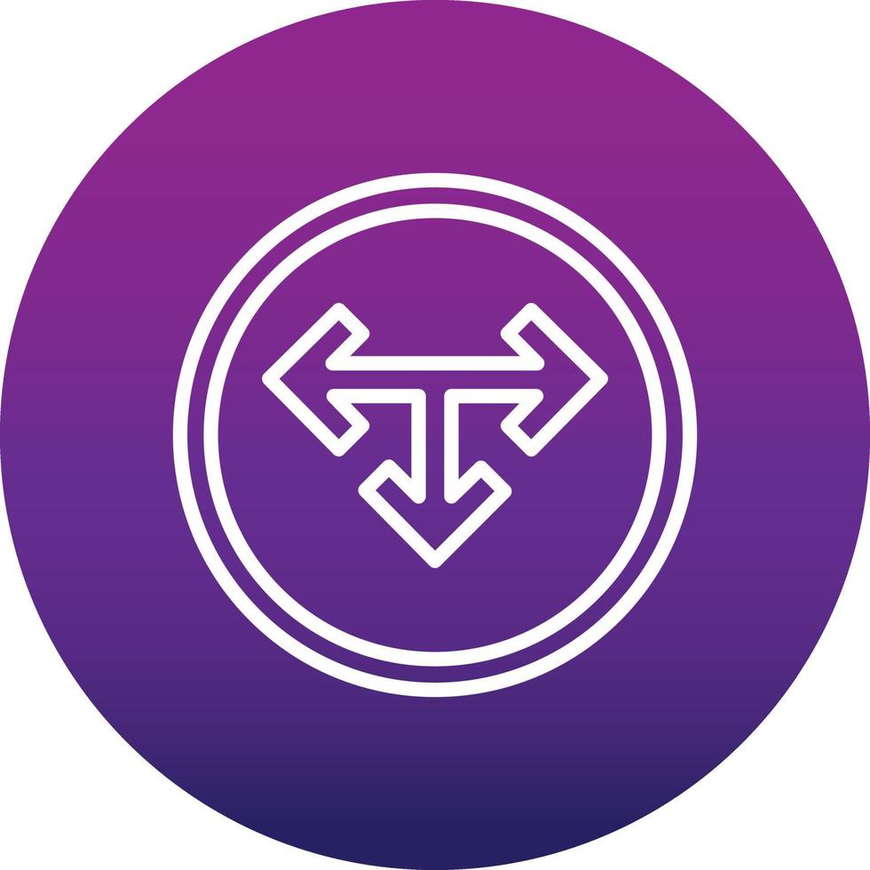 T Junction Vector Icon