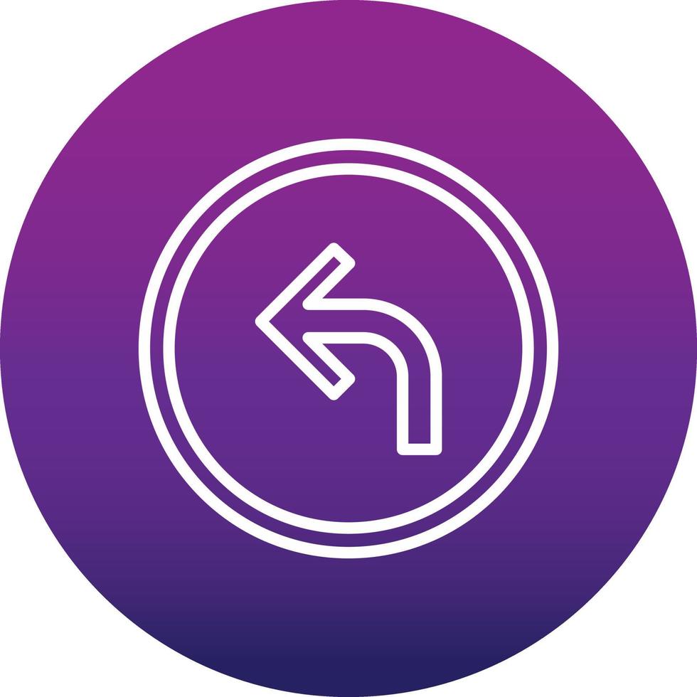 Turn Left Arrow Vector Icon