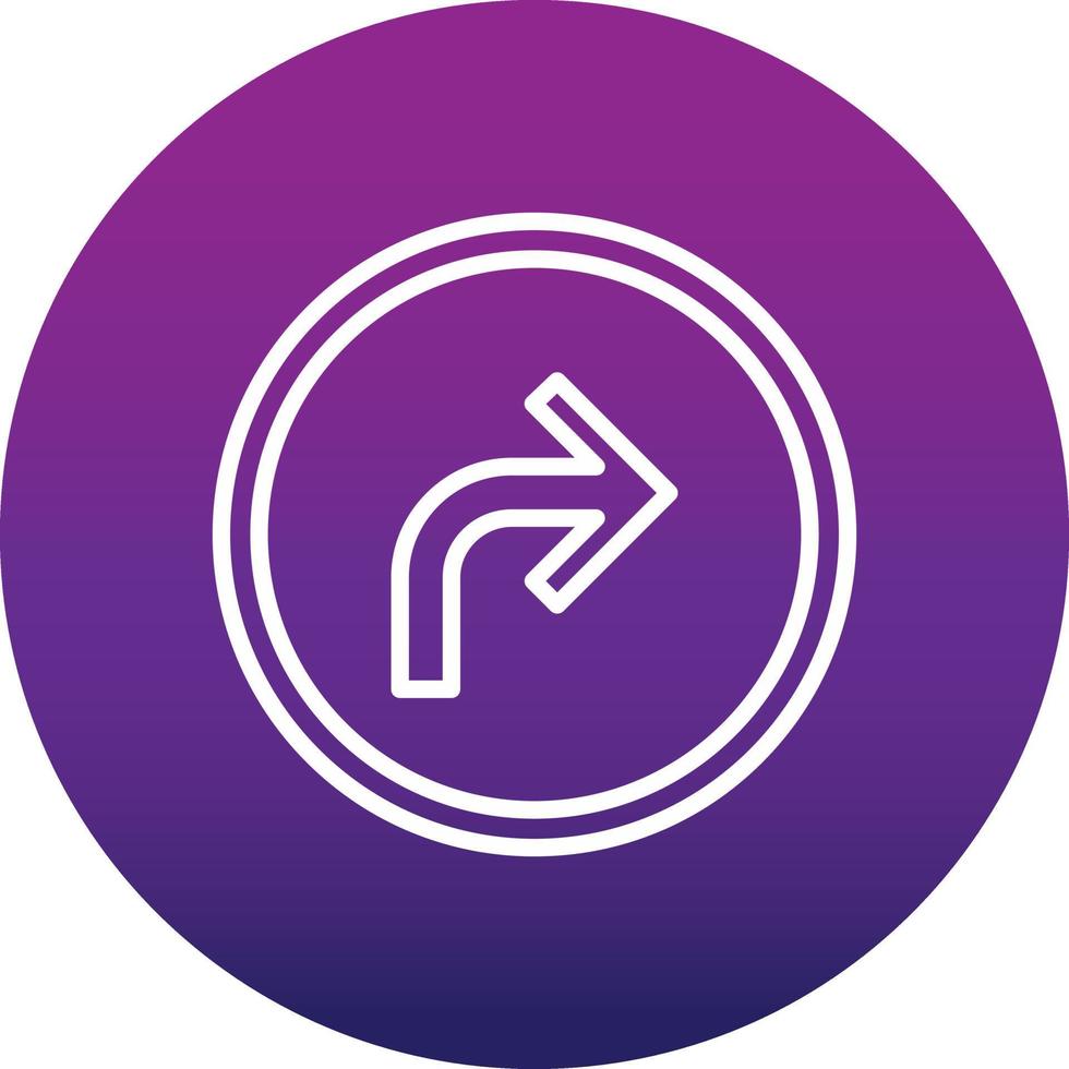 Turn Right Arrow Vector Icon