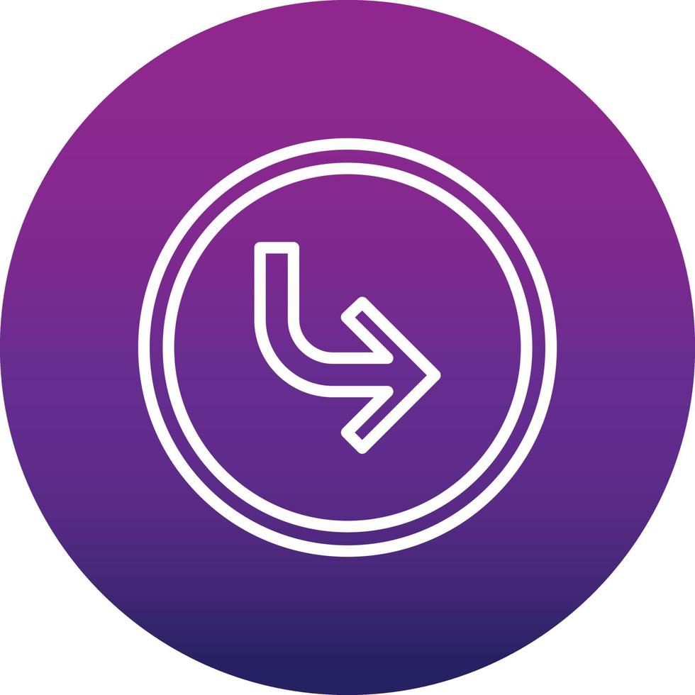Turn Right Arrow Vector Icon