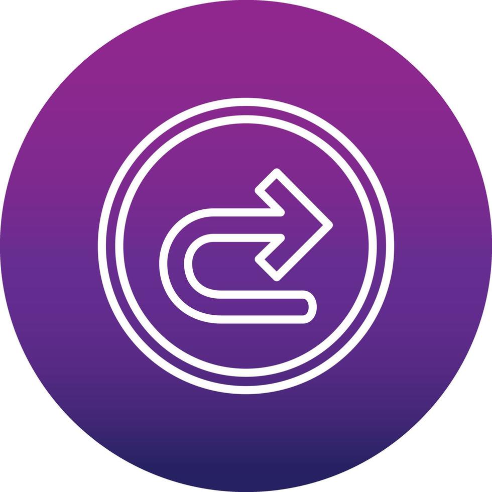 Turn Right Arrow Vector Icon