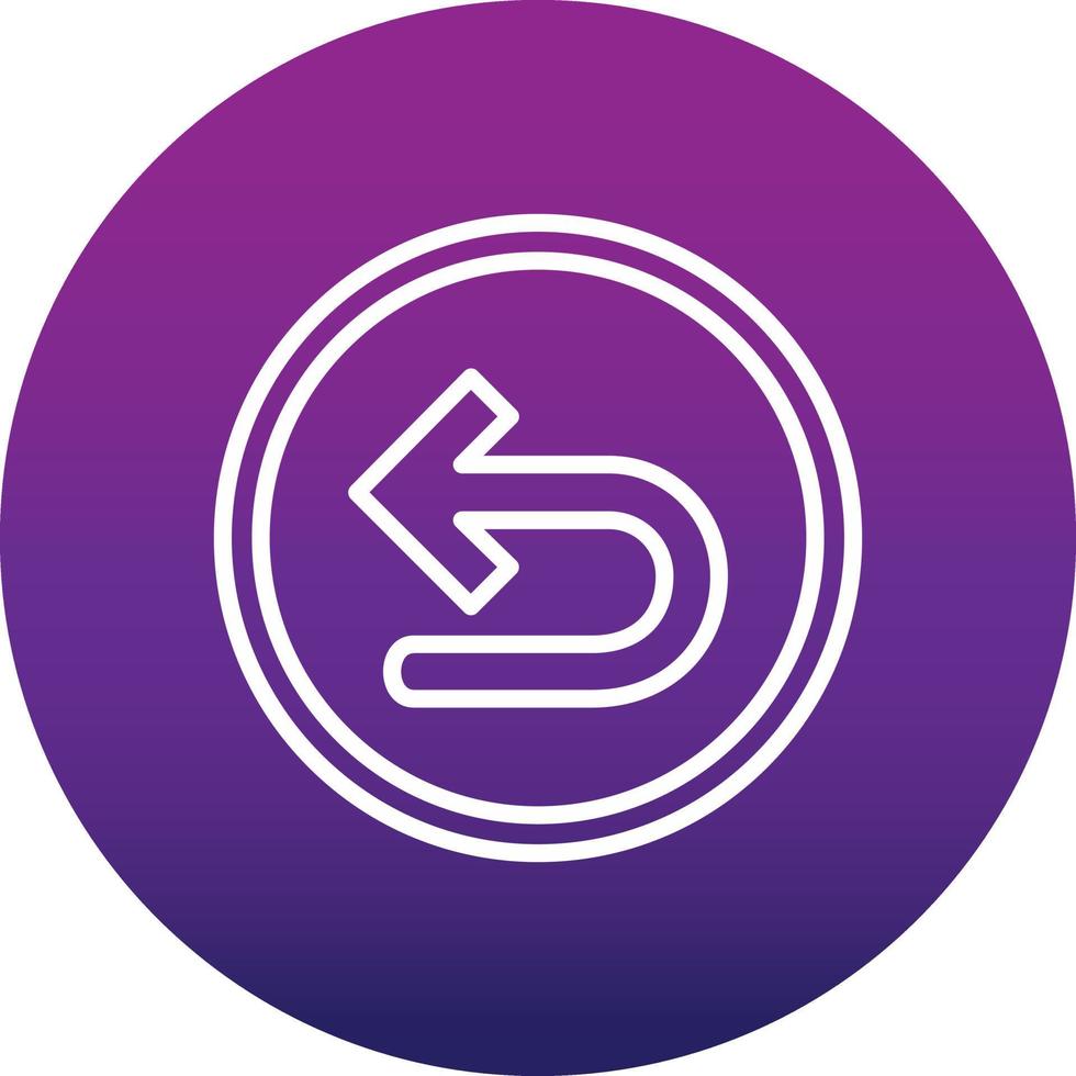 Turn Left Arrow Vector Icon