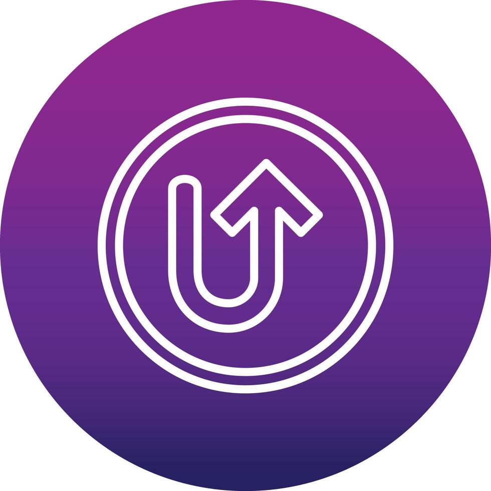 Turn Up Arrow Vector Icon
