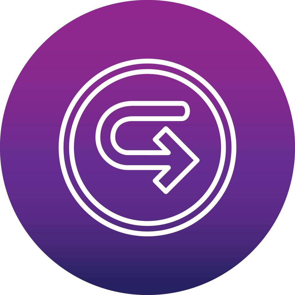 Turn Right Arrow Vector Icon