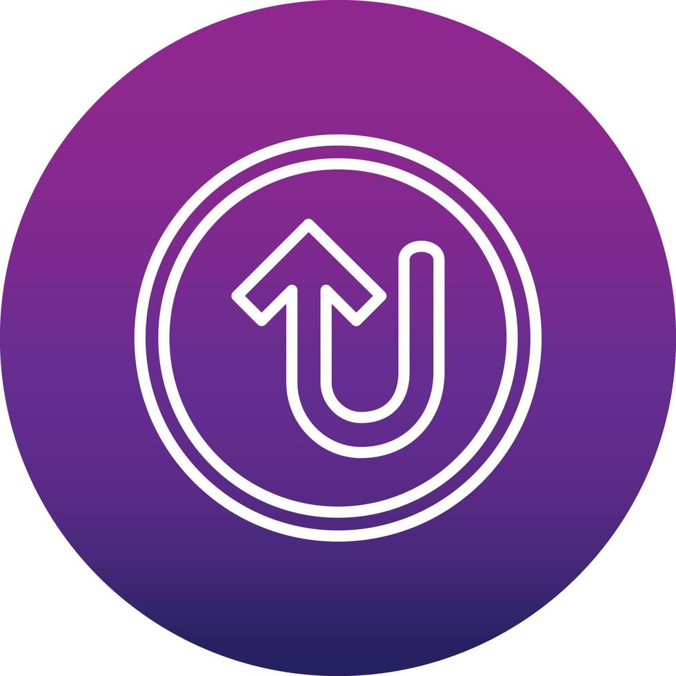 Turn Up Arrow Vector Icon