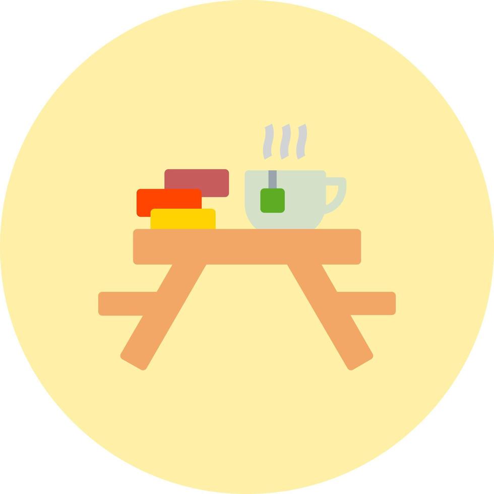 icono de vector de mesa de picnic