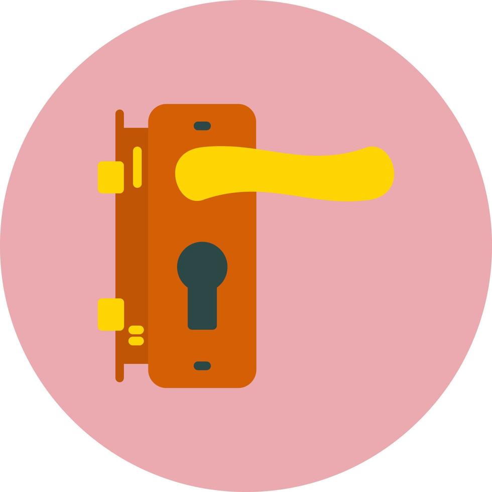 Door Handle and Lock Vector Icon
