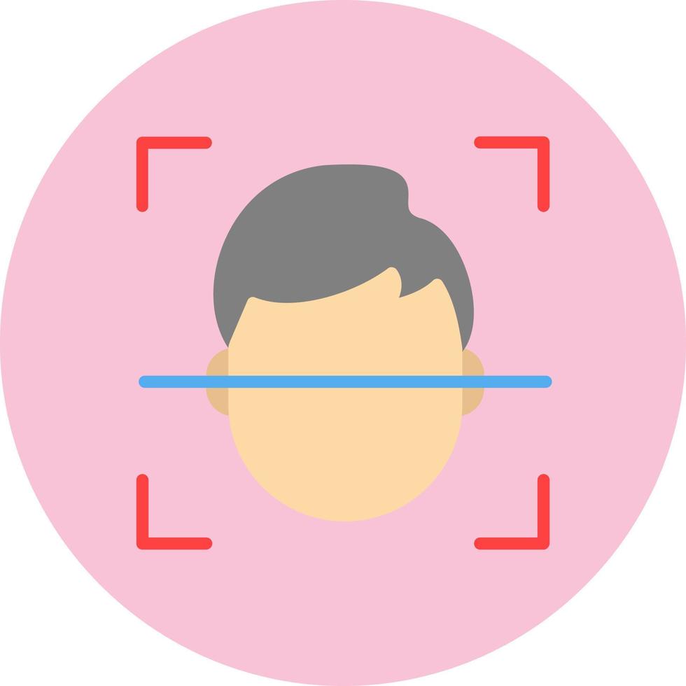 icono de vector de escaneo facial