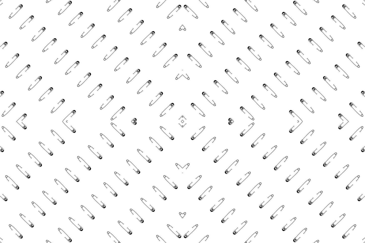 Seamless Motif Pattern Inspired by Safety Pin for Decoration, Ornate, Website, Fashion Motifs Pattern, Art Illustration, Background or Graphic Design Element. Vector Illustration