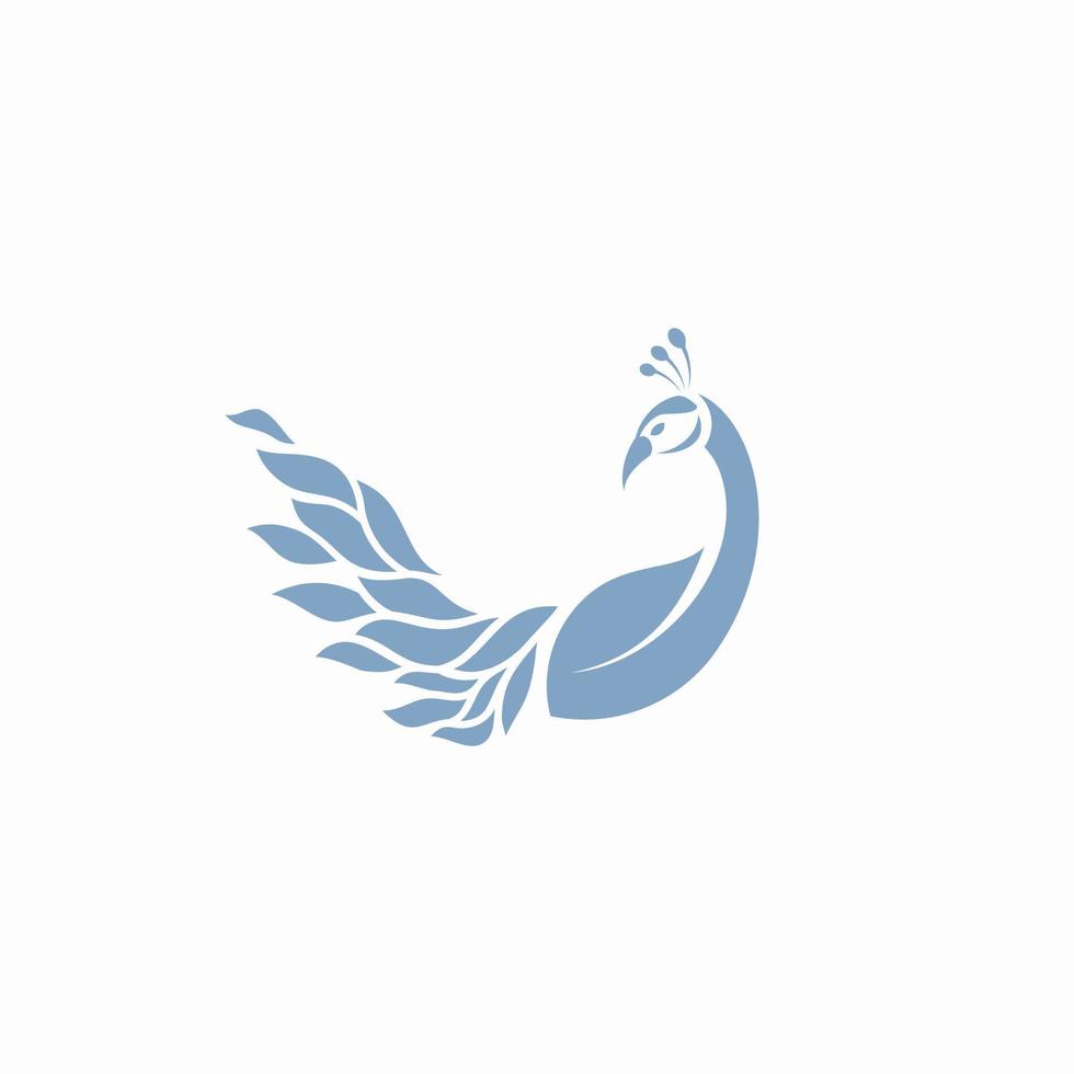 Peacock logo vector icon illustration