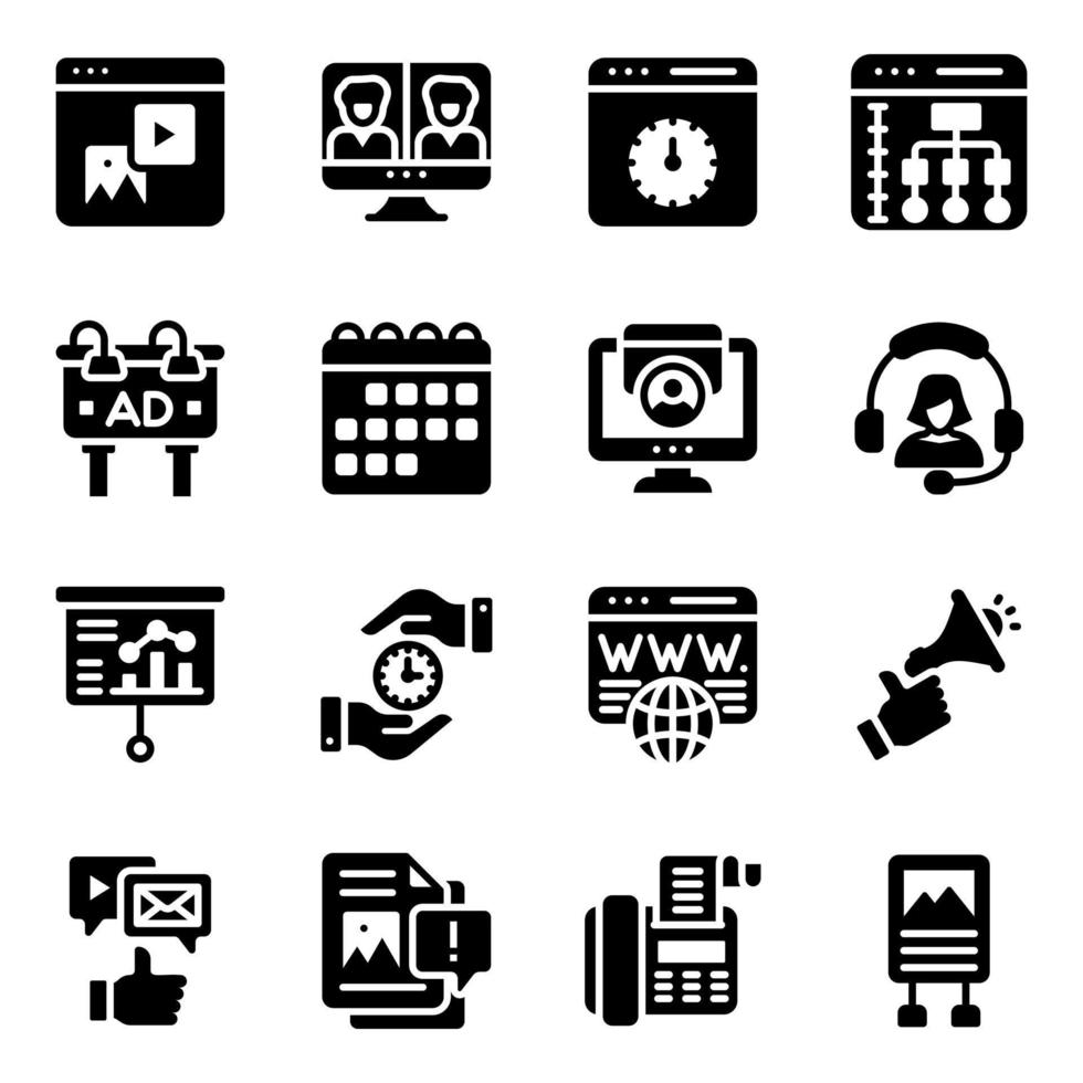 Marketing and Publicity Line Icons Set vector