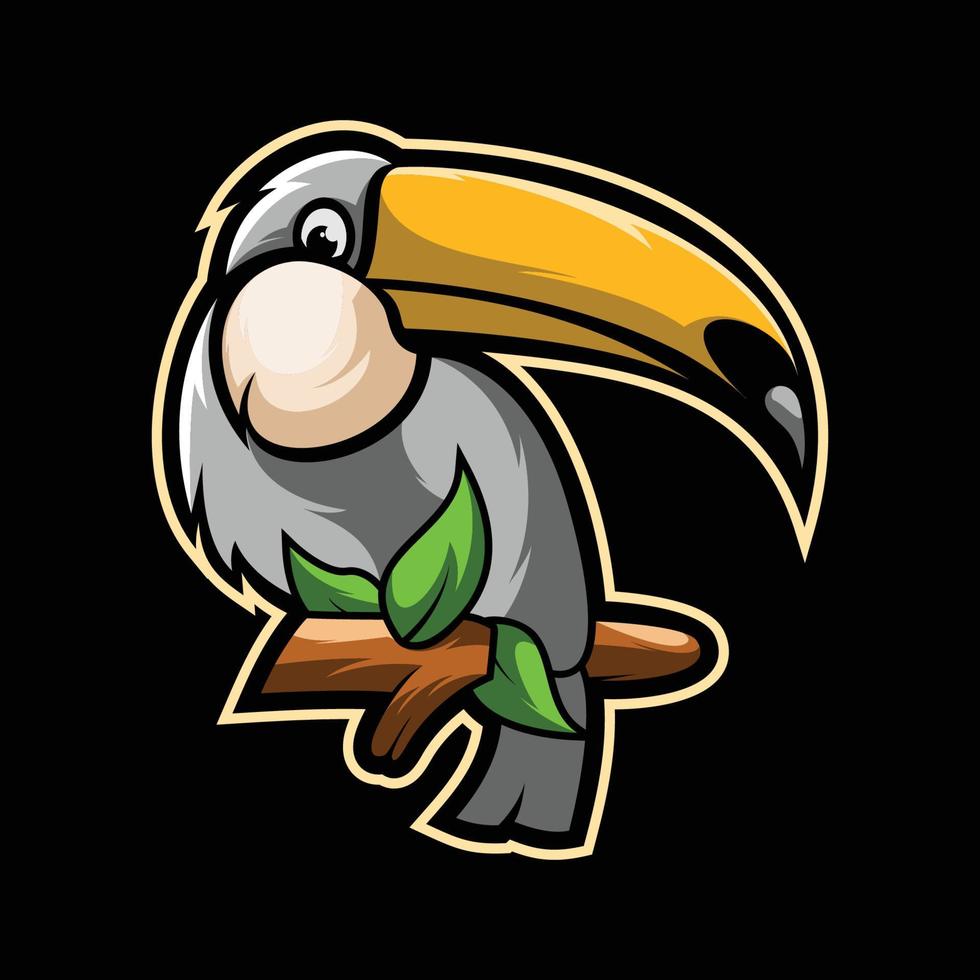 illustration of taucan e-sport mascot graphic vector