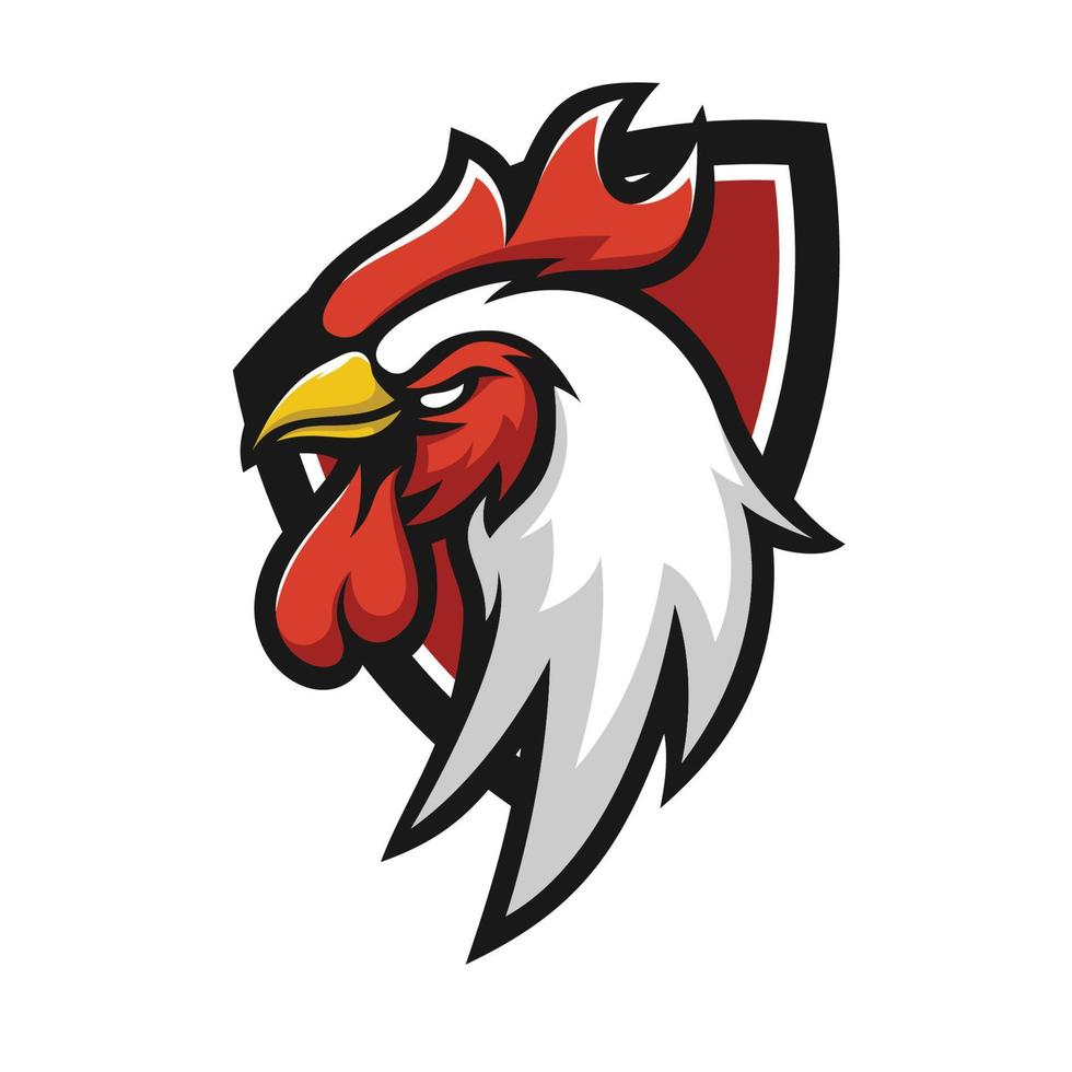 logotipo de la mascota del gallo vector