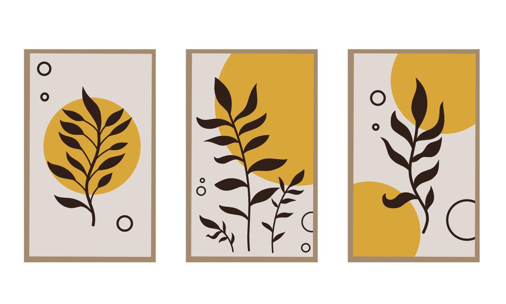 Design wall art boho floral vector