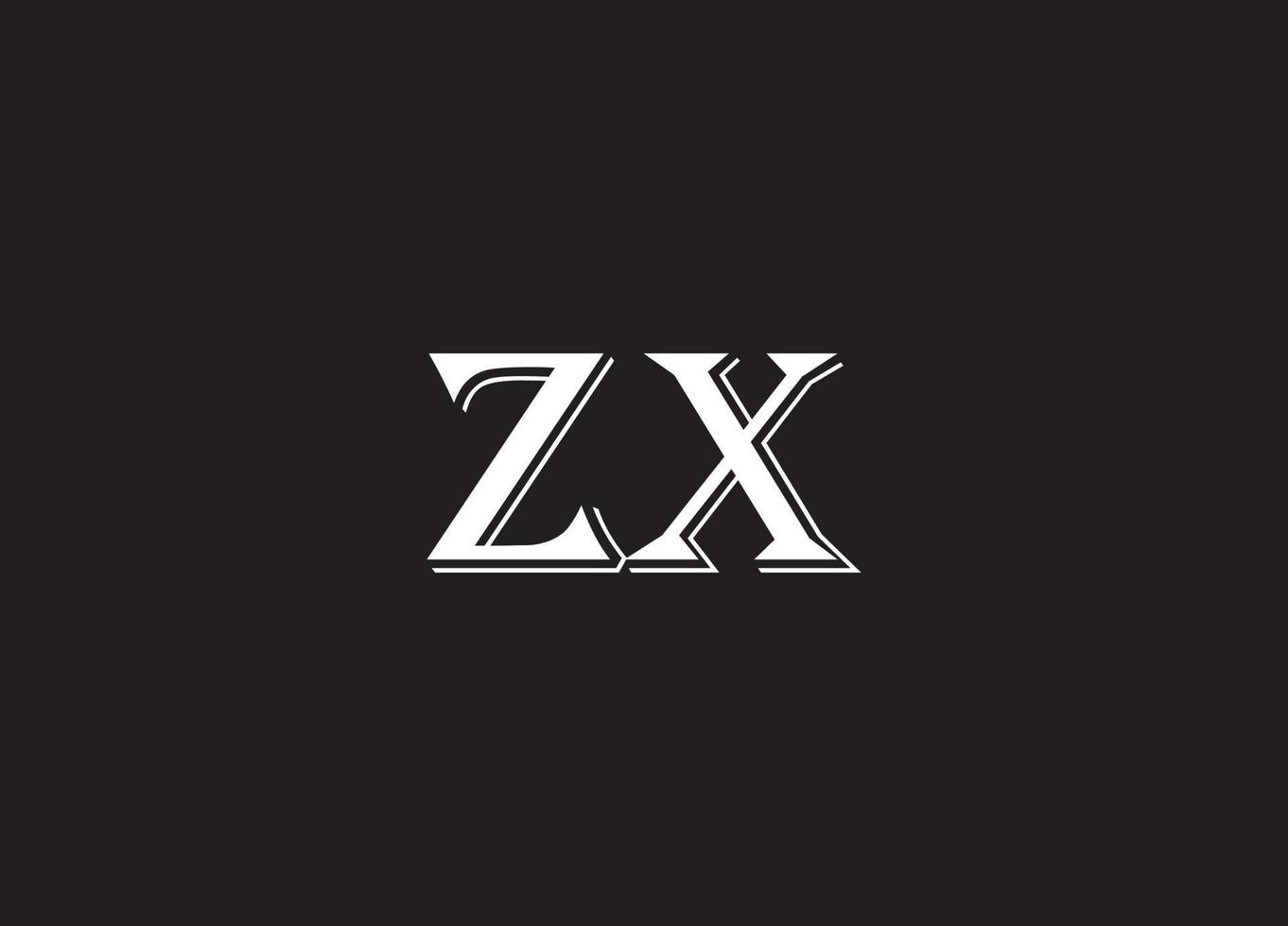 ZX logo design vector