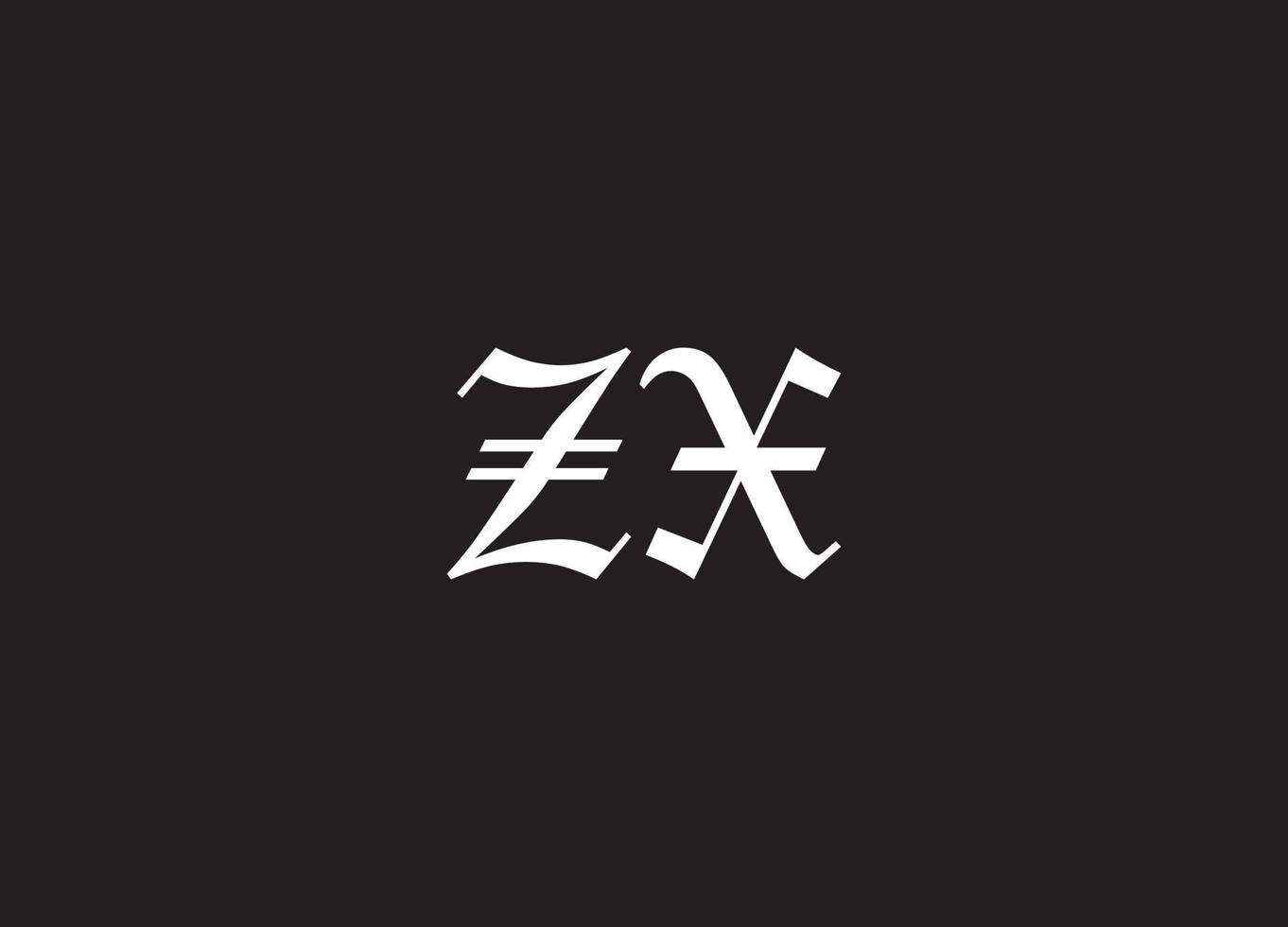ZX logo design vector