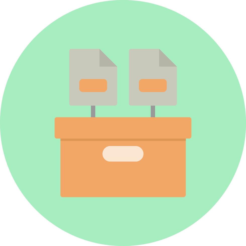 icono de vector de caja de almacenamiento