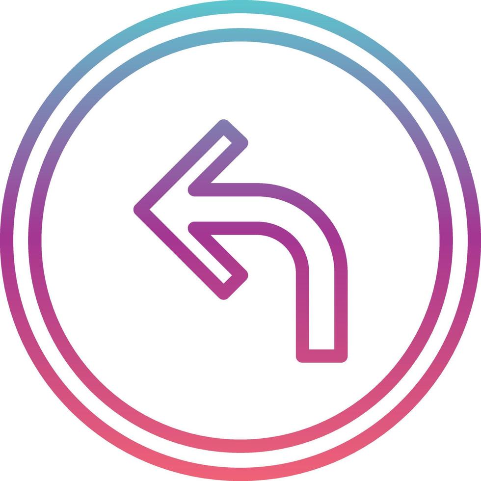 Turn Left Arrow Vector Icon