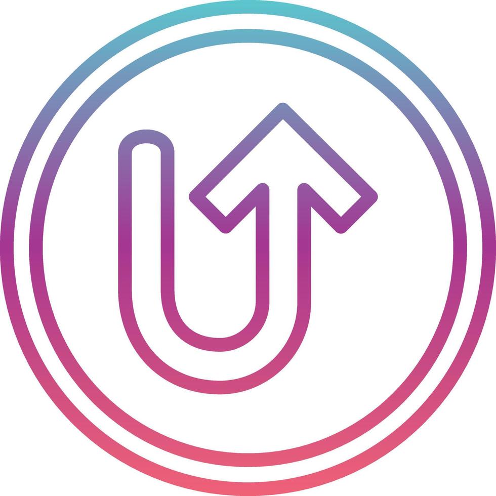 Turn Up Arrow Vector Icon