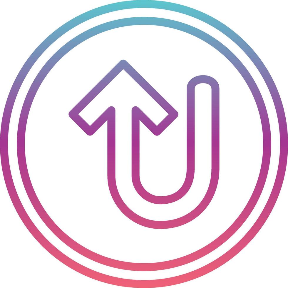 Turn Up Arrow Vector Icon