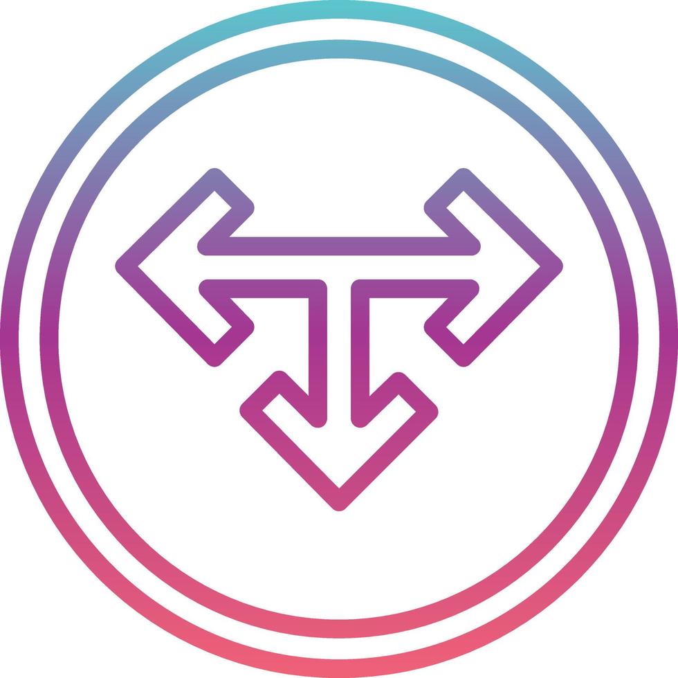 T Junction Vector Icon