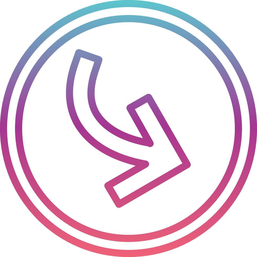 Down Right Arrow Vector Icon
