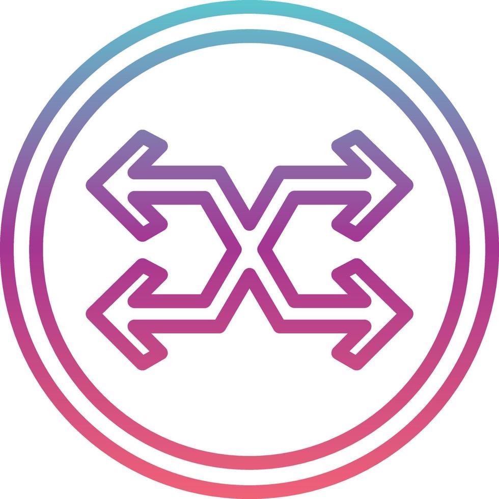 Cross Symbol Arrow Vector Icon