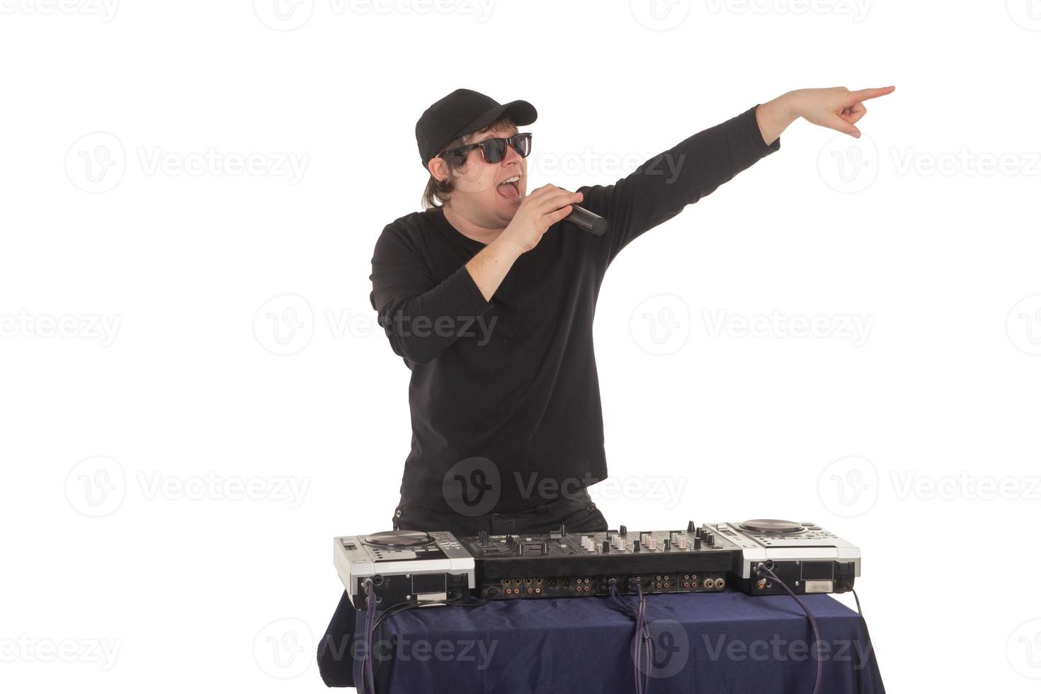 DJ with the mixer photo