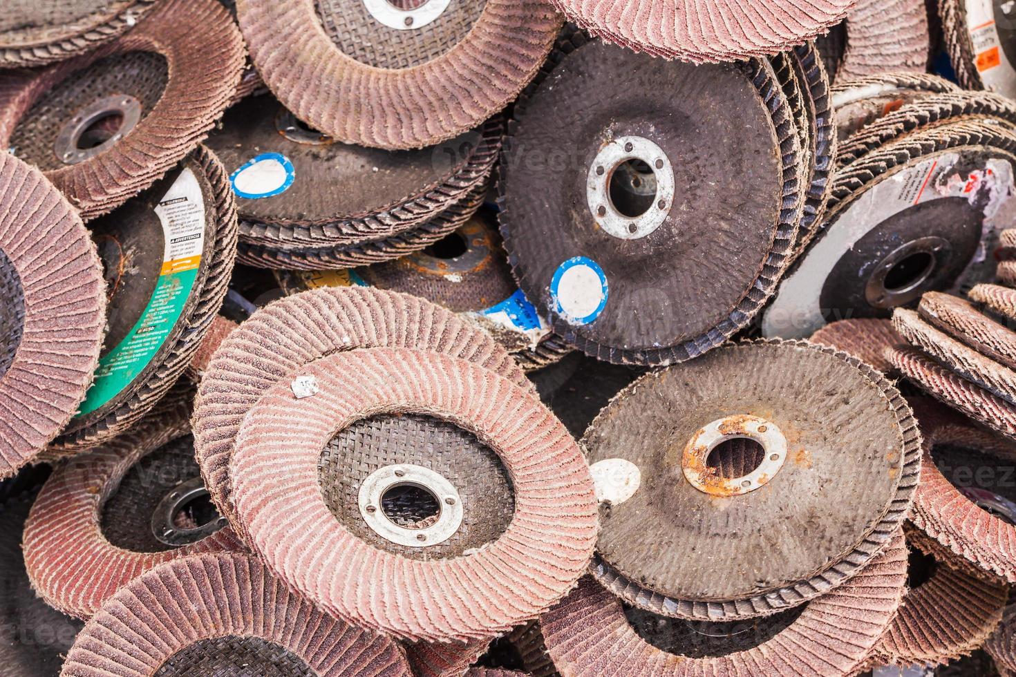Old sanding discs photo