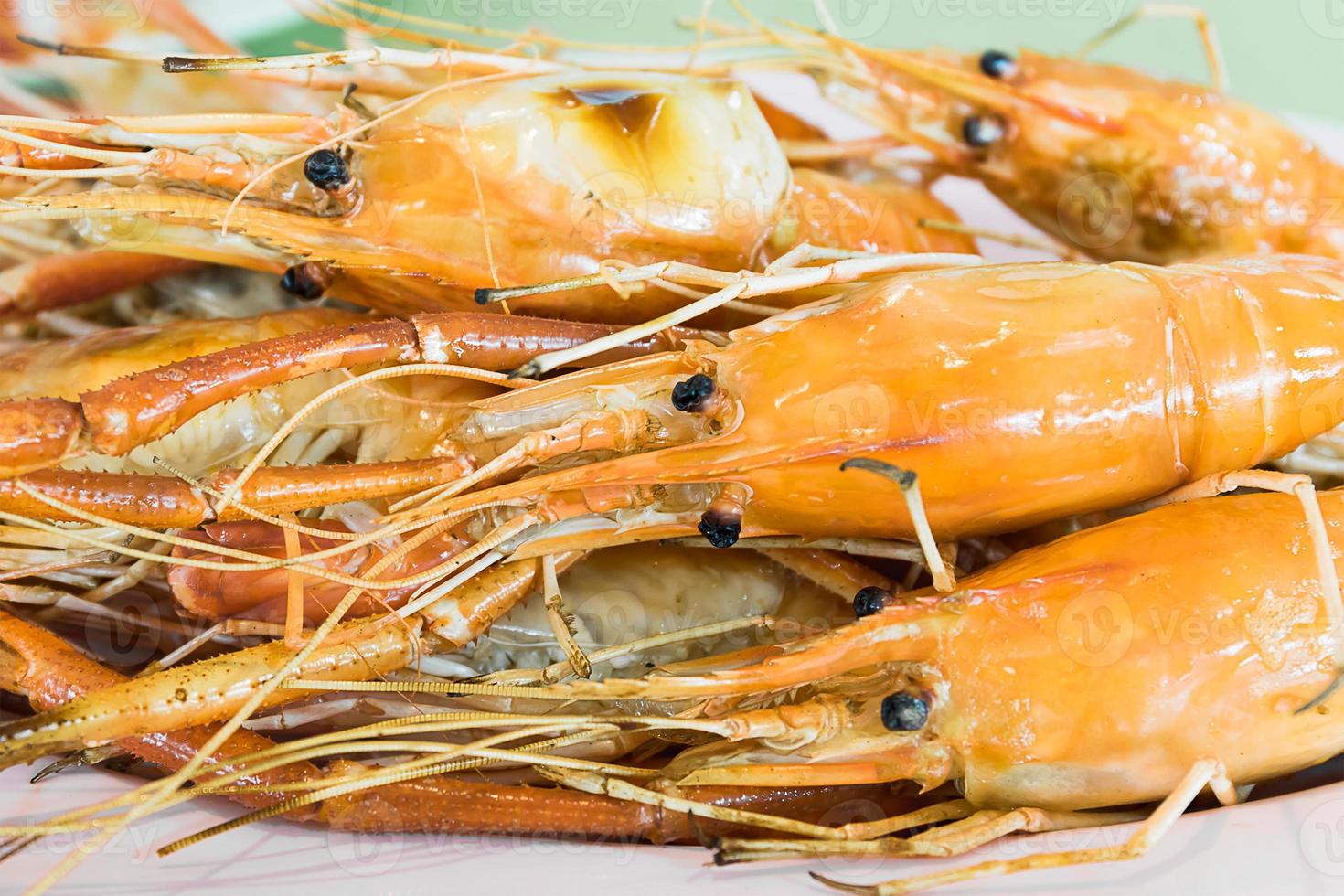 Grilled Giant river prawn photo