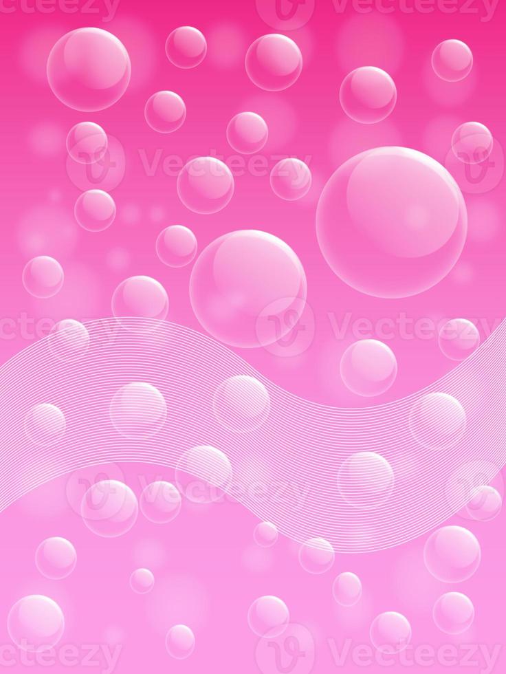 Air bubble on pink background photo