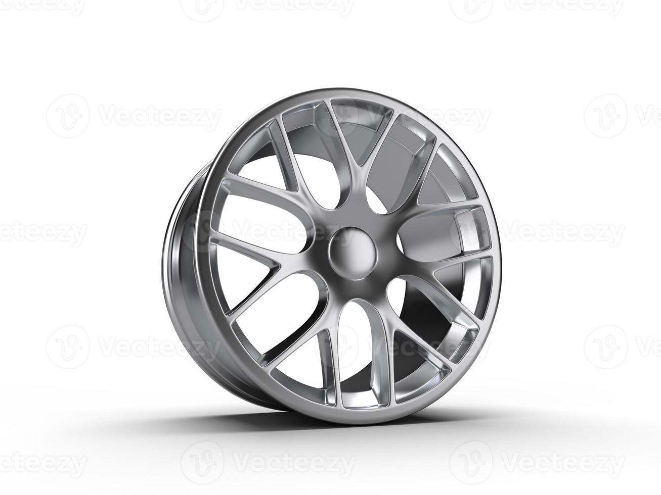 Steel disks for a car. 3D rendering illustration. photo