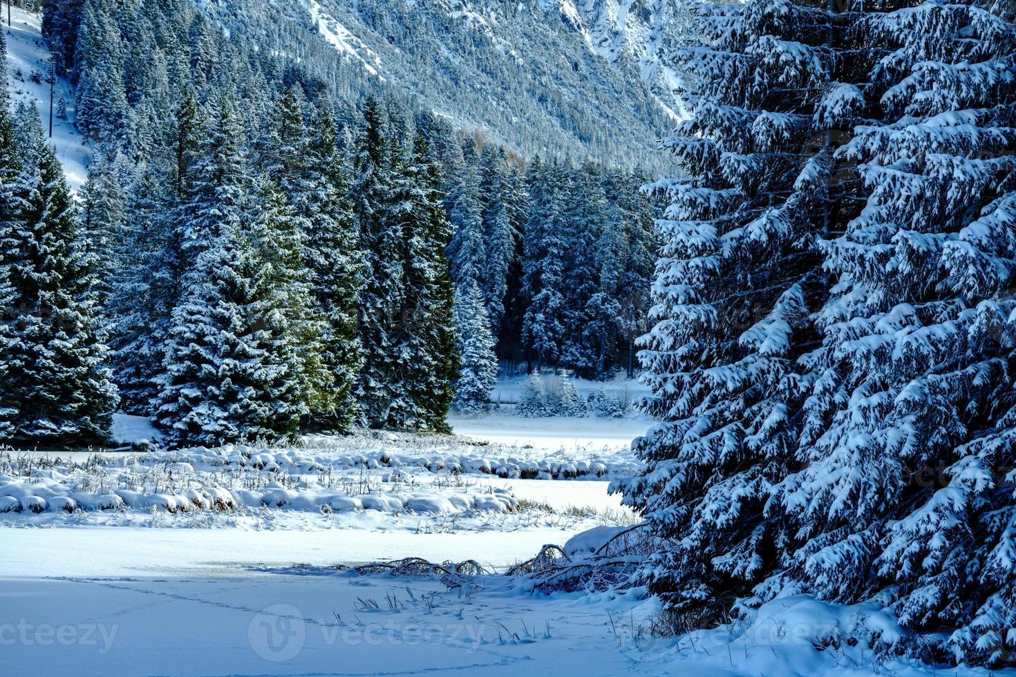 winter snow mountains. beautiful frozen background photo