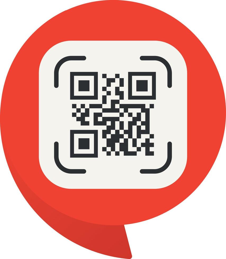 QR code scan me in speech bubble, scan me concept, icon. vector