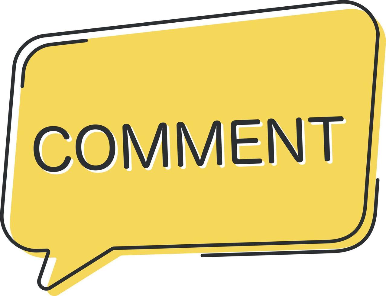 Comment comic speech bubble in pop art style. Comic speech. Dialog window. Yellow banner for sale. vector