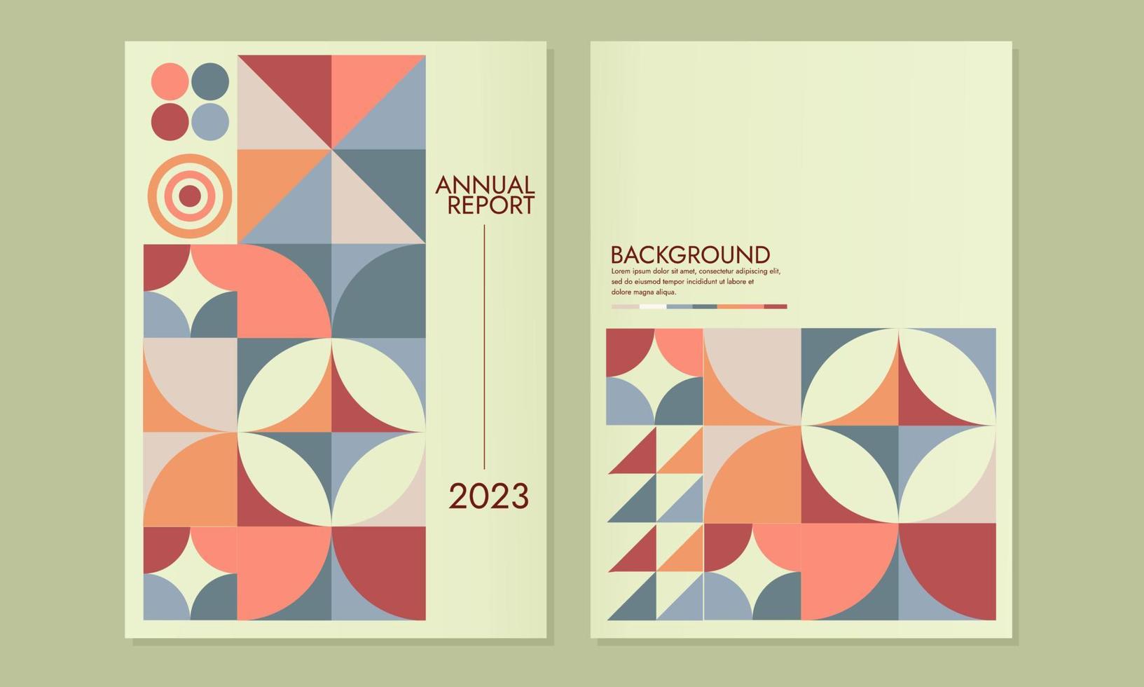 portada de estilo geométrico bauhaus abstracto para el diseño de plantillas de arte, portada, portada, maqueta, folleto, tema, estilo, pancarta, folleto, impresión, volante, libro, en blanco, tarjeta, a4 vector