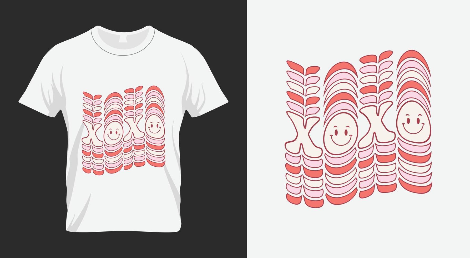 Xoxo Valentine's Day Sublimation Design vector
