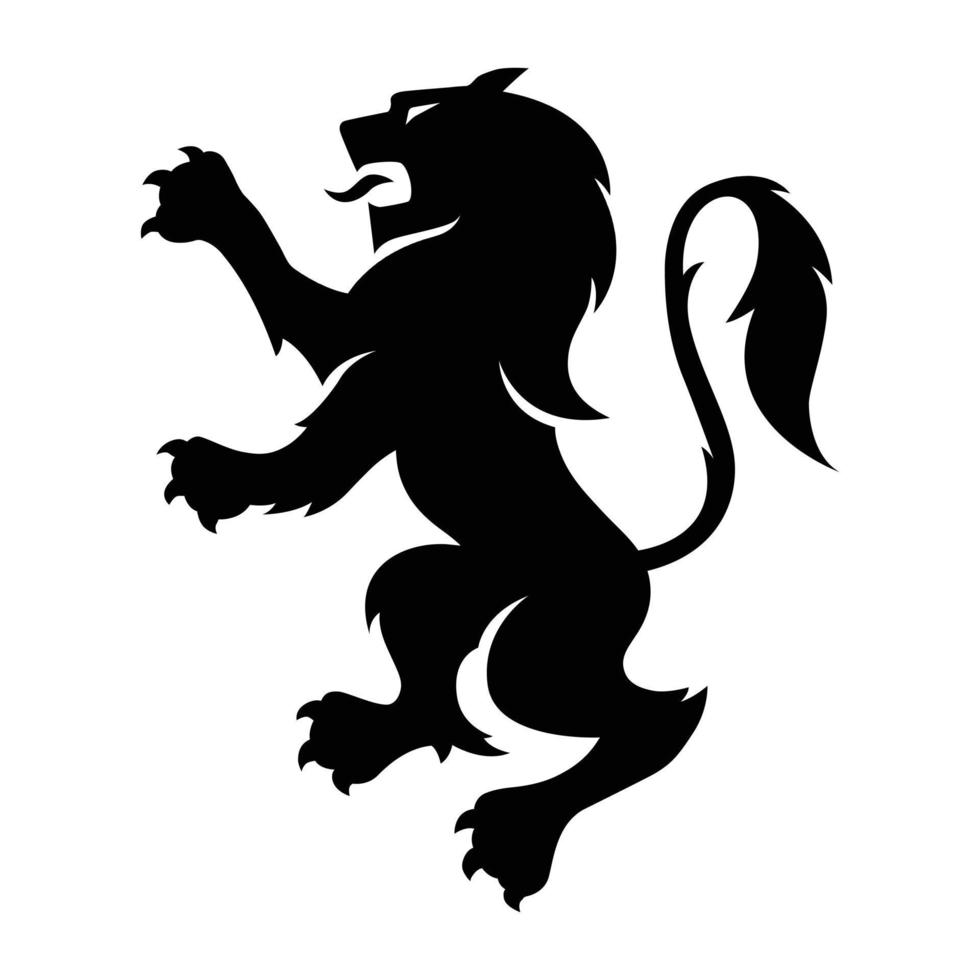lion silhoette design vector pro