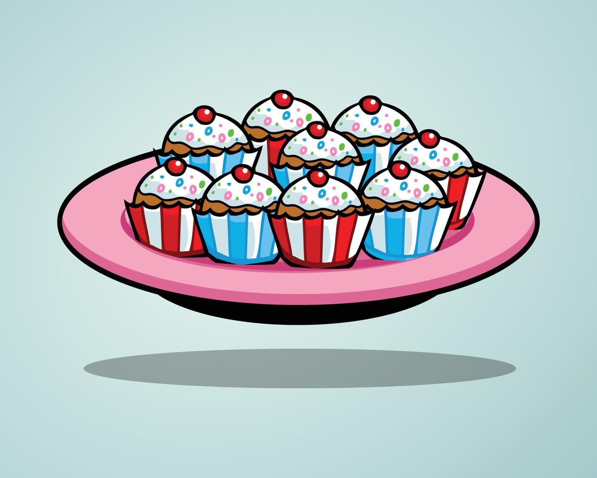 sweet cupcake vector pro with cupcakes and muffins