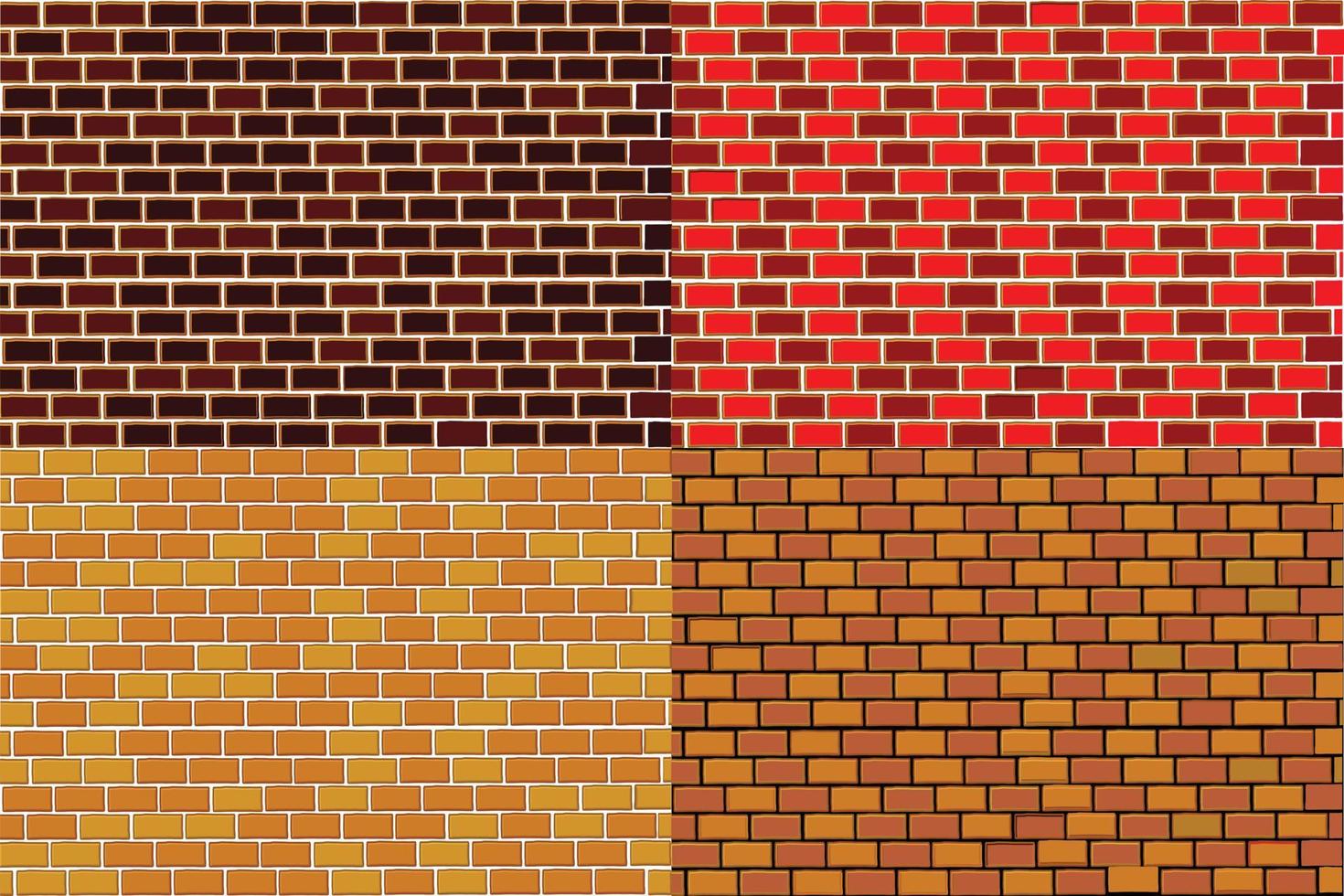 Vector brick wall seamless pattern design vector pro