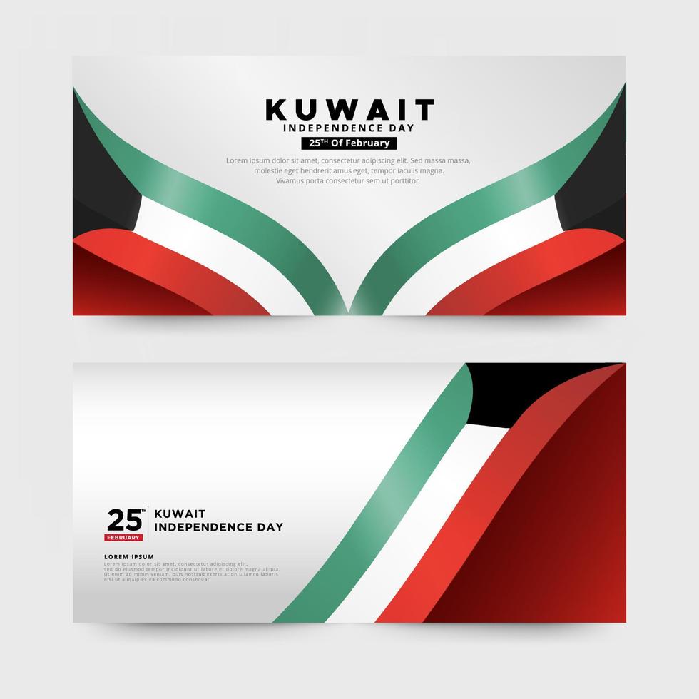 Kuwait Independence day background. 25th February Kuwait Independence Day vector